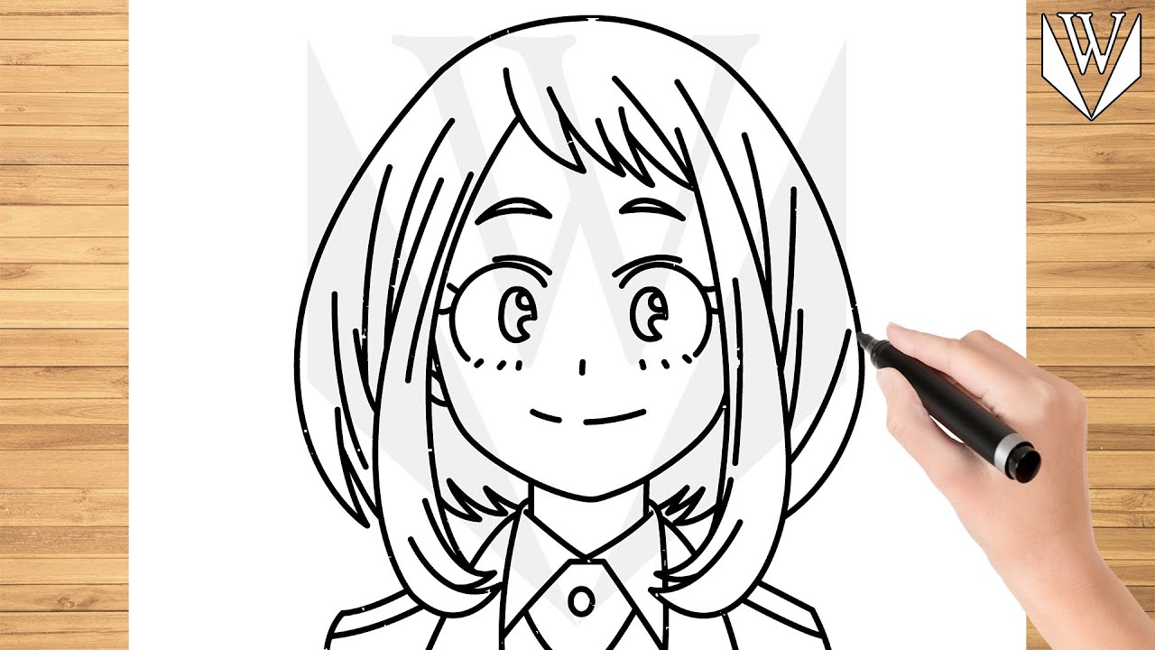 วิธีการวาด อุรารากะ โอชาโกะ มายฮีโร่ อาคาเดเมีย ง่าย ๆ ทีละขั้นตอนสำหรับเด็ก