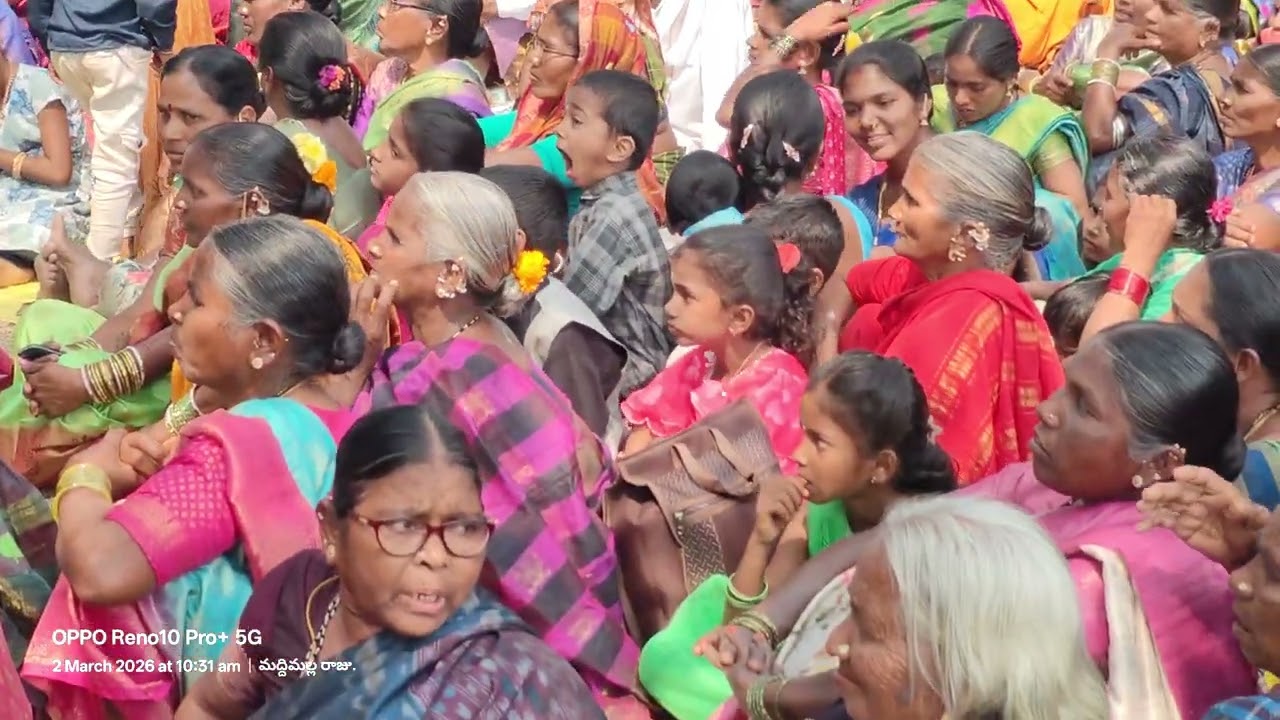 కొత్తపల్లి హవేలీ ఘనపూర్ మండలం మెదక్ జిల్లాలో బీరప్ప కళ్యాణంలో సోమవారం రోజులింగాలు పట్టడం 02-03-2026
