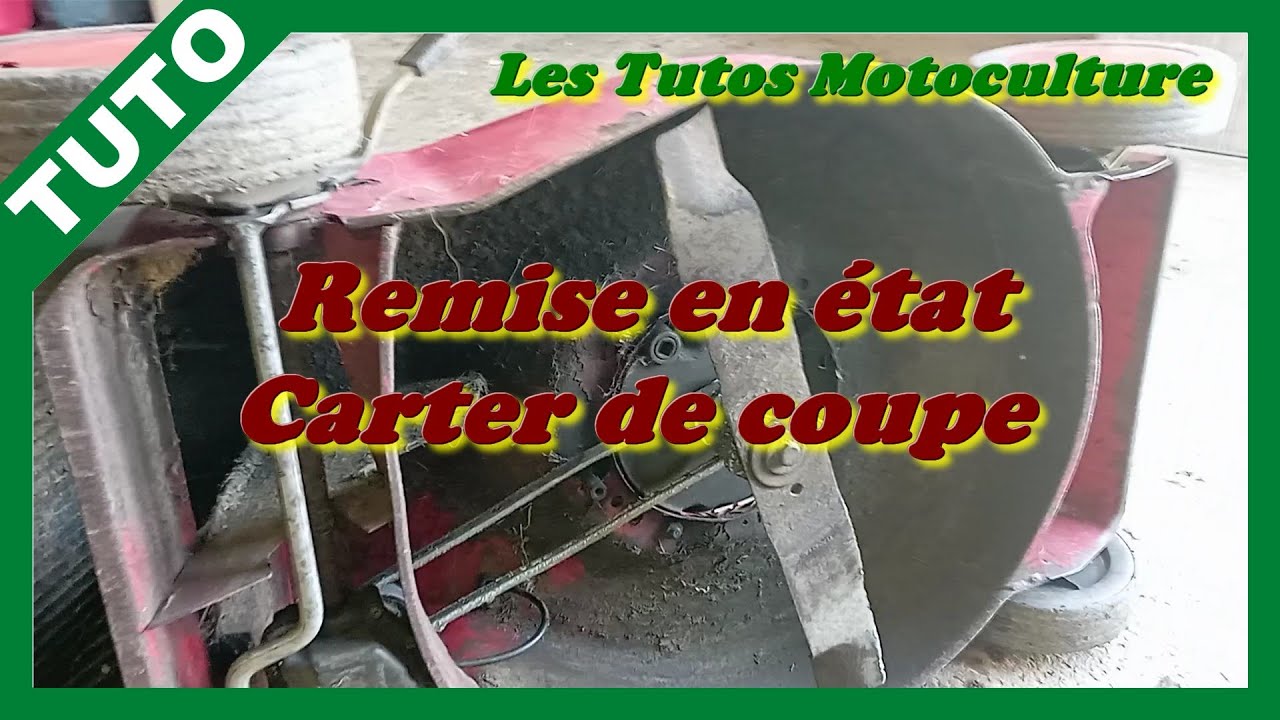 Remise en état tondeuse , La coupe ( lame , support , carter , courroie ) 2/2