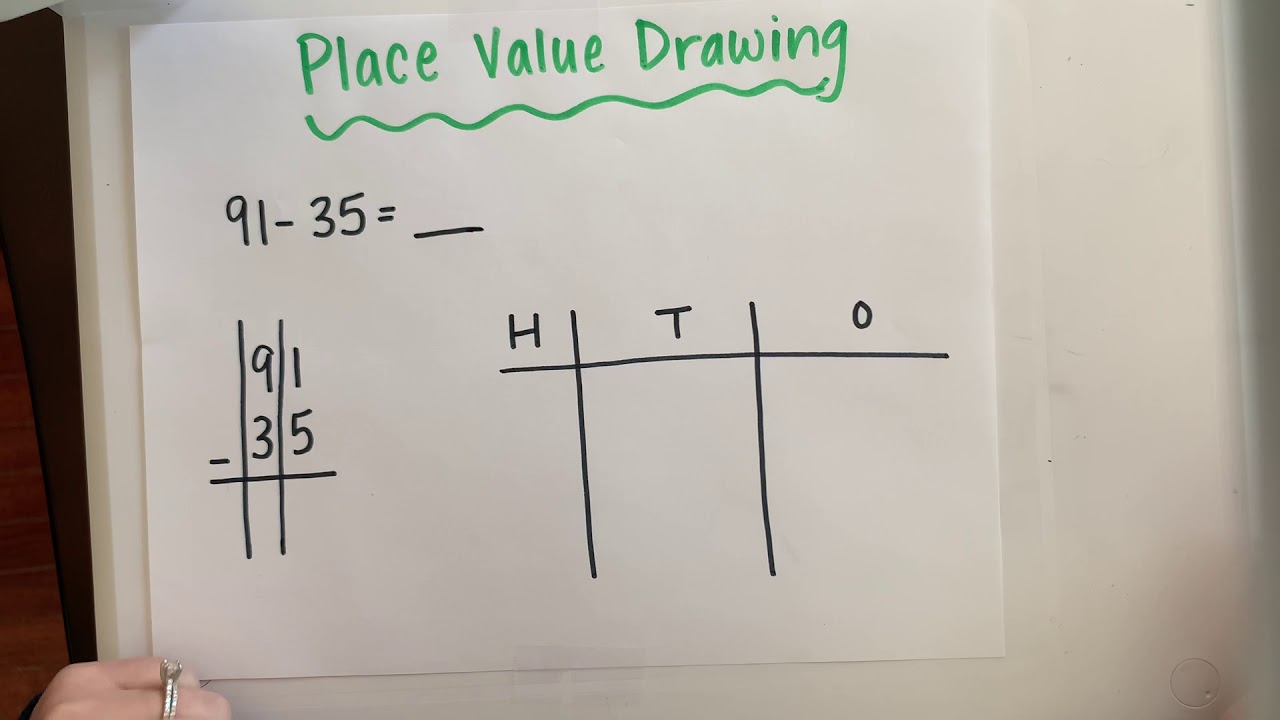 Place Value Drawing- Subtraction