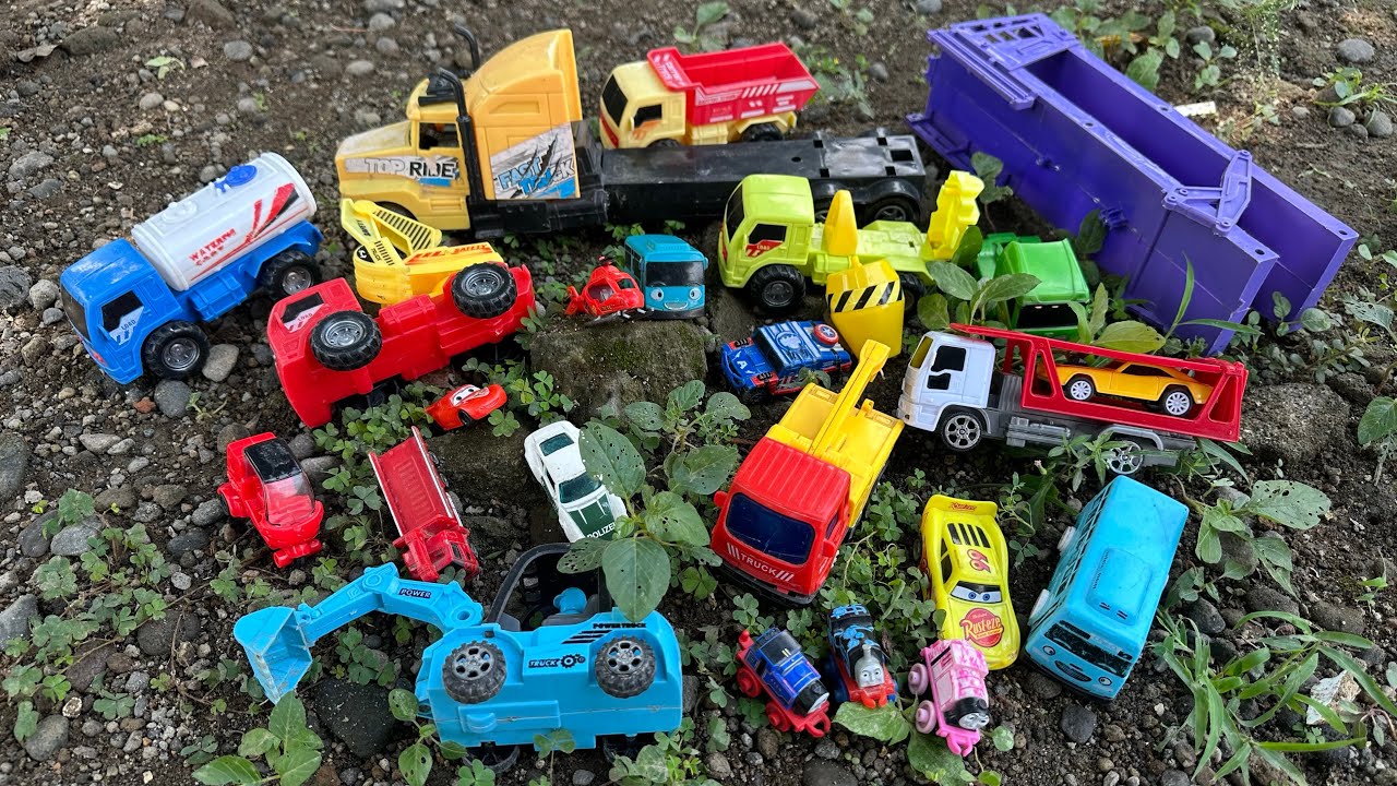 Merakit Mobil Truk Tronton dan Truk Molen, Menemukan Mainan Mobil Mobilan, Tayo, Truk Towing, Beko
