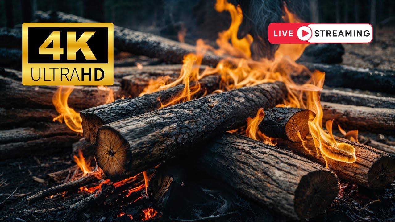 Cozy Up By This 4K Fireplace - Perfect for Winter!