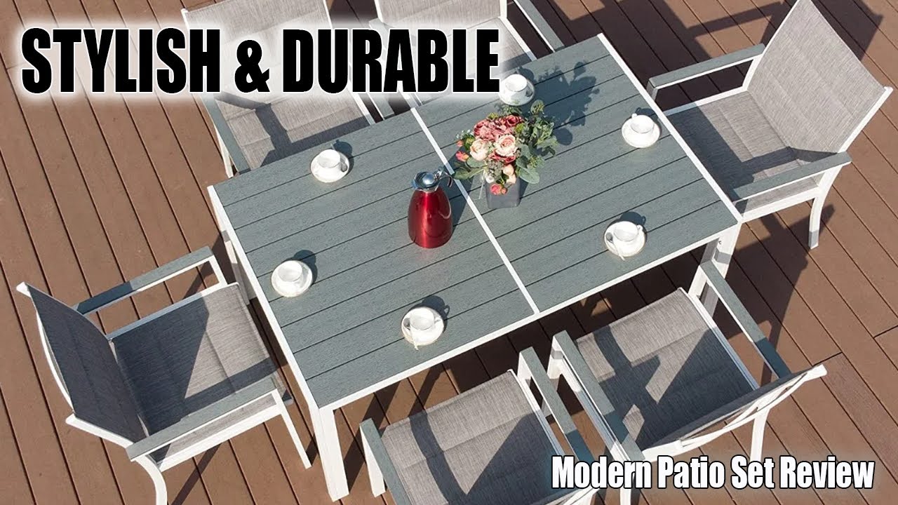 Обзор обеденного гарнитура Kozyard Patio | Стильный, прочный и идеальный для жизни на открытом во...