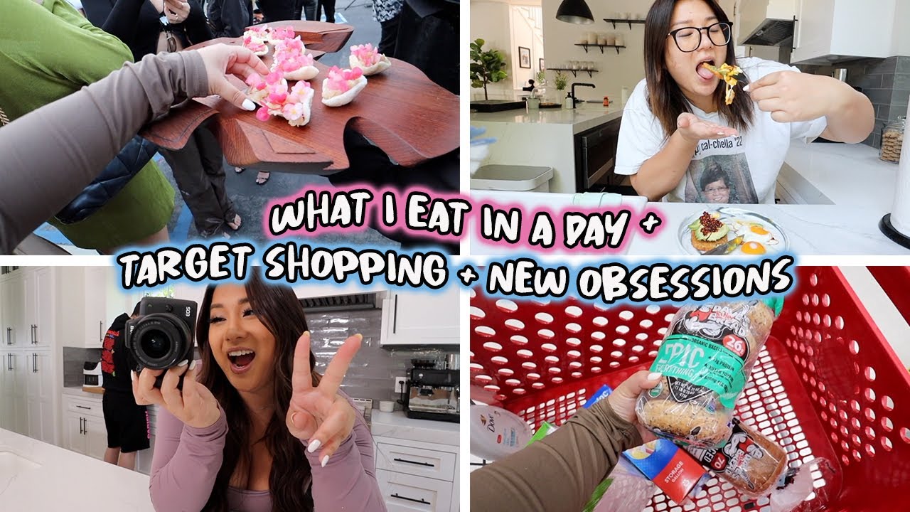 WHAT I EAT IN A DAY!! target shopping + my new obsessions!!