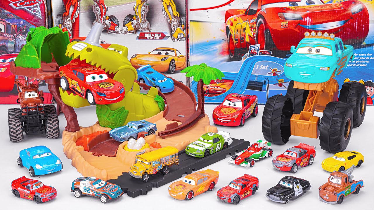 Disney Pixar Cars Toys Unboxing Review | Mattel Disney Pixar Cars on the Road Dino Playground