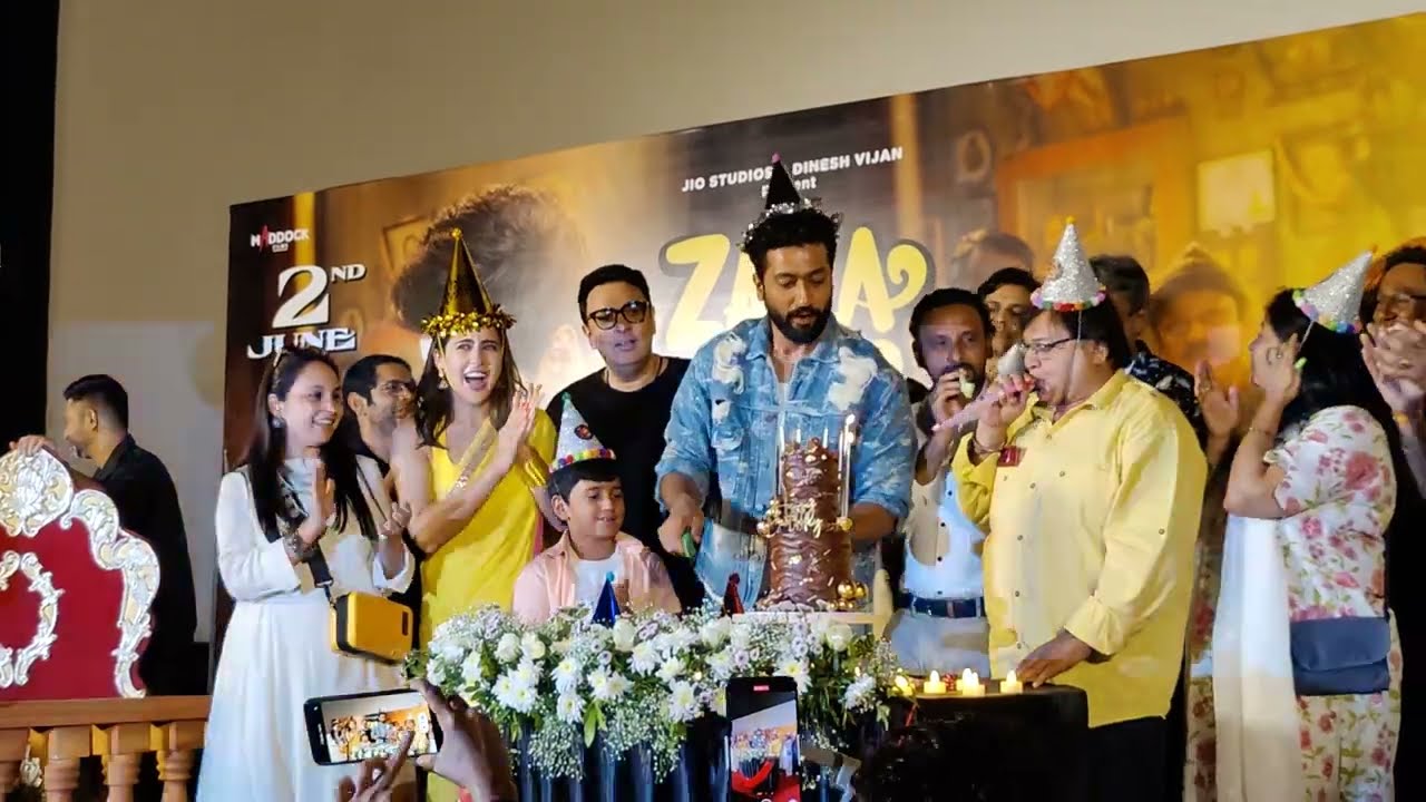 Vicky Kaushal Birthday celebration at Zara Hatake Zara Bachake Movie Trailer Launch with full team