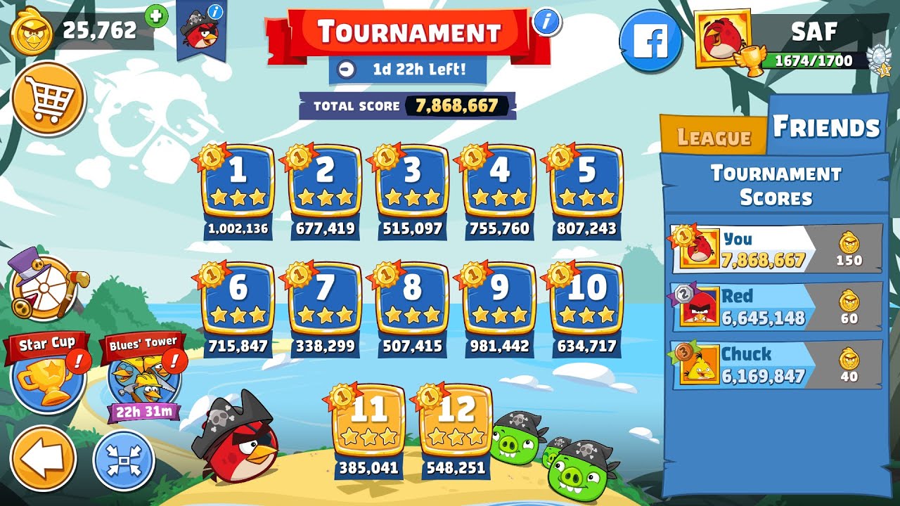 Angry Birds Friends. Tournament (10.04.2025). All levels 3 stars. Passage from Sergey Fetisov