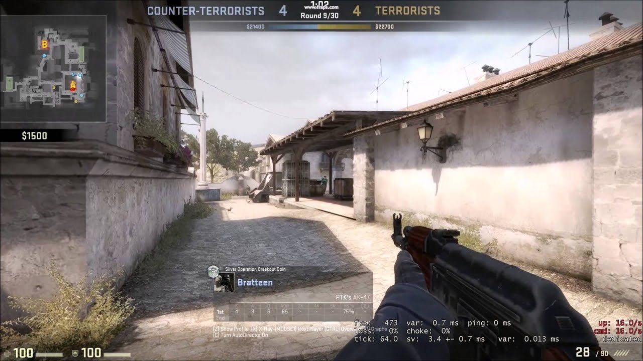 Amazing double ak HS shot REKT CS:GO