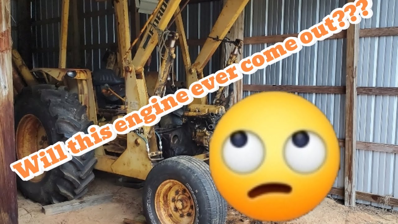 Ford 545a backhoe engine removal-part 4