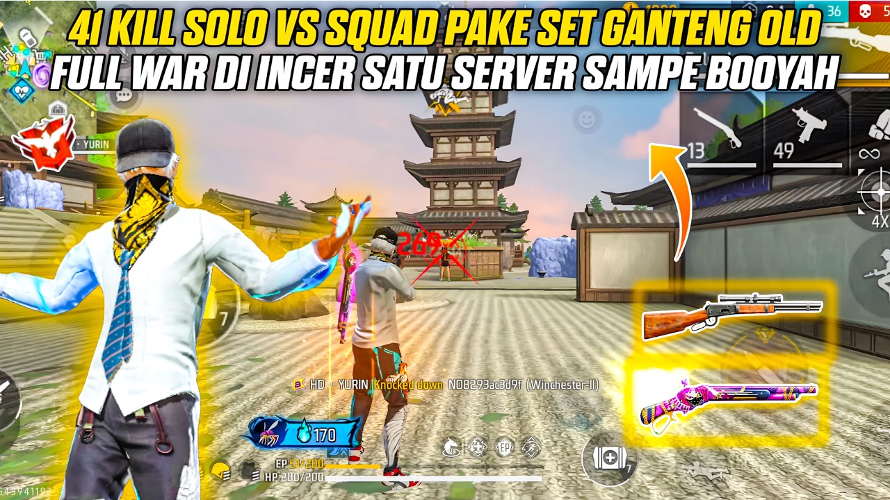 41 KILL SOLO VS SQUAD PAKE SET GANTENG OLD DI INCAR SATU SERVER SAMPE BOOYAH