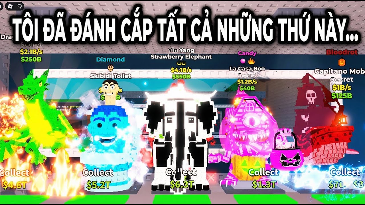 Tôi đã đánh cắp từ những kẻ trung gian giả mạo trong Steal A Brainrot!