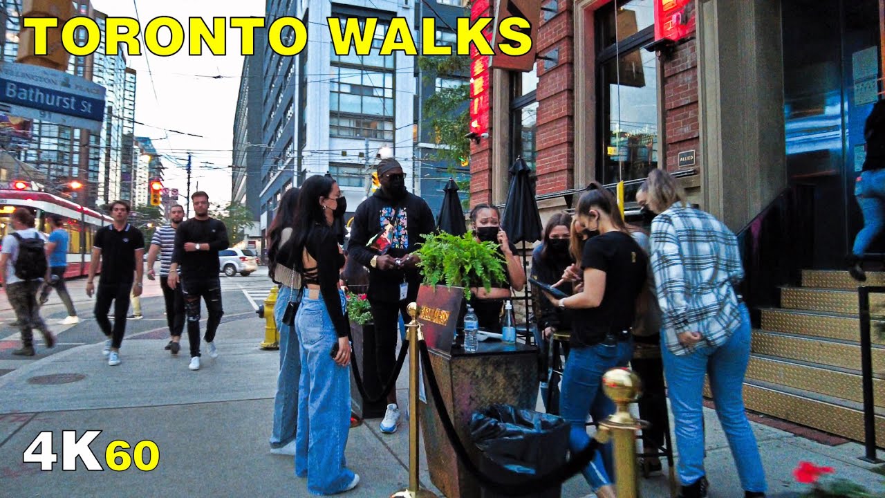 Friday Patio Nightlife in Downtown Toronto on Queen & King (June 18, 2021)