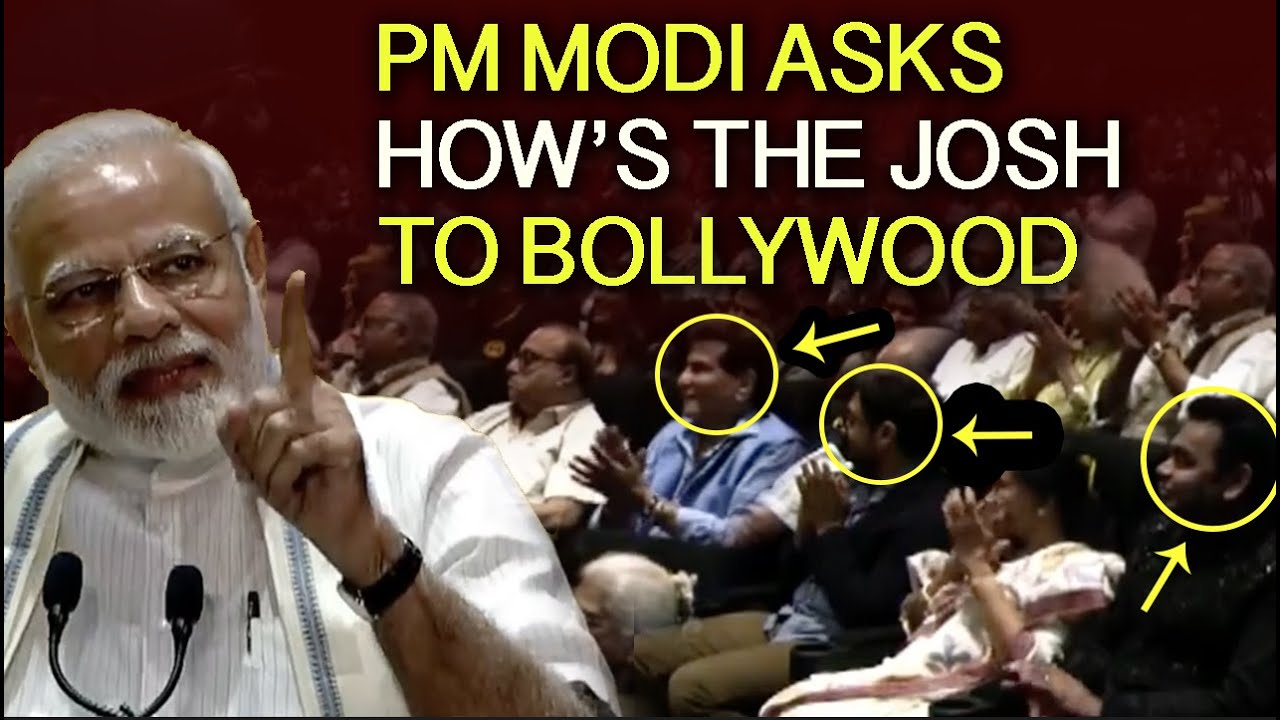 See What Happened When PM Modi Asks How's The Josh To Bollywood Stars On Stage!
