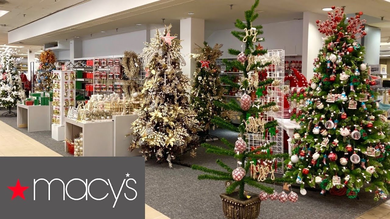 MACY'S CHRISTMAS DECORATIONS CHRISTMAS ORNAMENTS TREES DECOR SHOP WITH ME SHOPPING STORE WALKTHROUGH