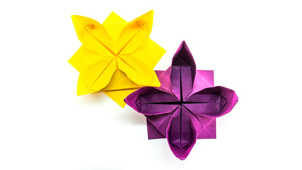 Como fazer uma flor de papel. Lótus de origami