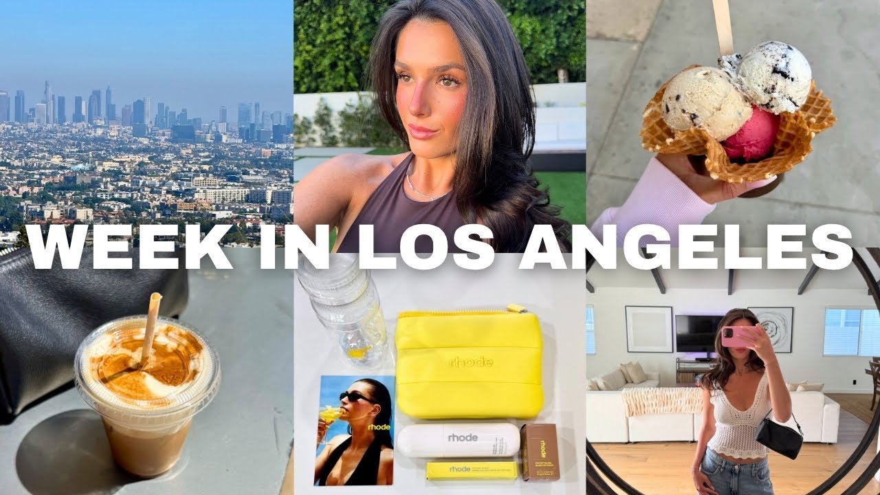 week in LA | rhode unboxing, best coffee in beverly hills, haircut with olaplex, podcast recording