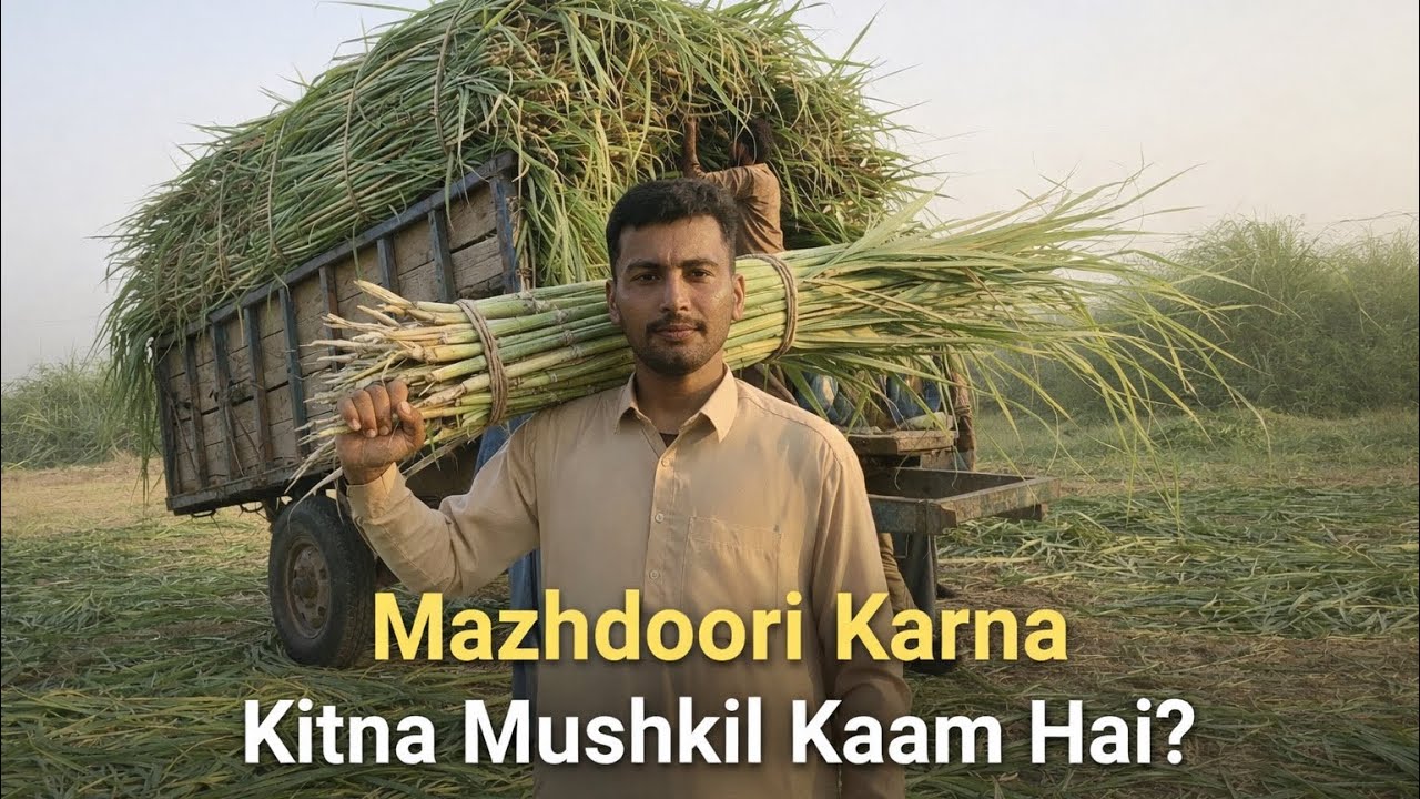 Subha Se Shaam Tak Mazdoori | Gannay Ki Trolley | Dehati Life Vlog 🌾