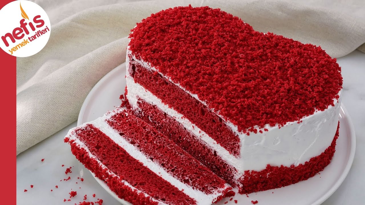 Borcamda Yapıldığına Kimse İnanmıyor 🤭 Kalıpsız Red Velvet Kalp Pasta Tarifi ❤️