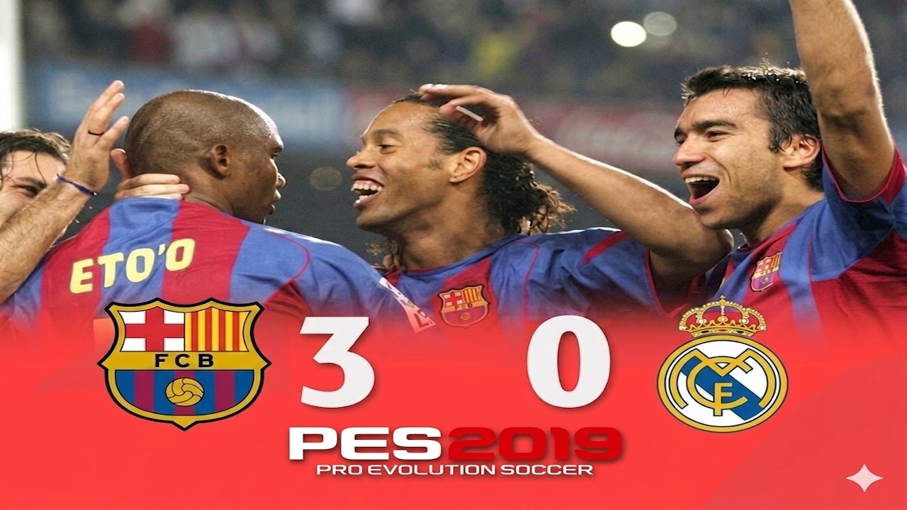 Barcelona x Real Madrid ● La Liga 04/05 | PES 2019