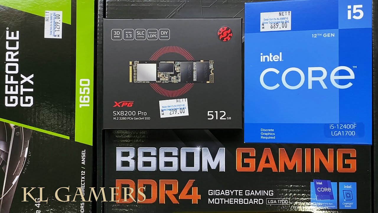 intel Core i5 12400F GIGABYTE B660M GAMING DDR4 GTX1650 Low Profile Gaming PC Build