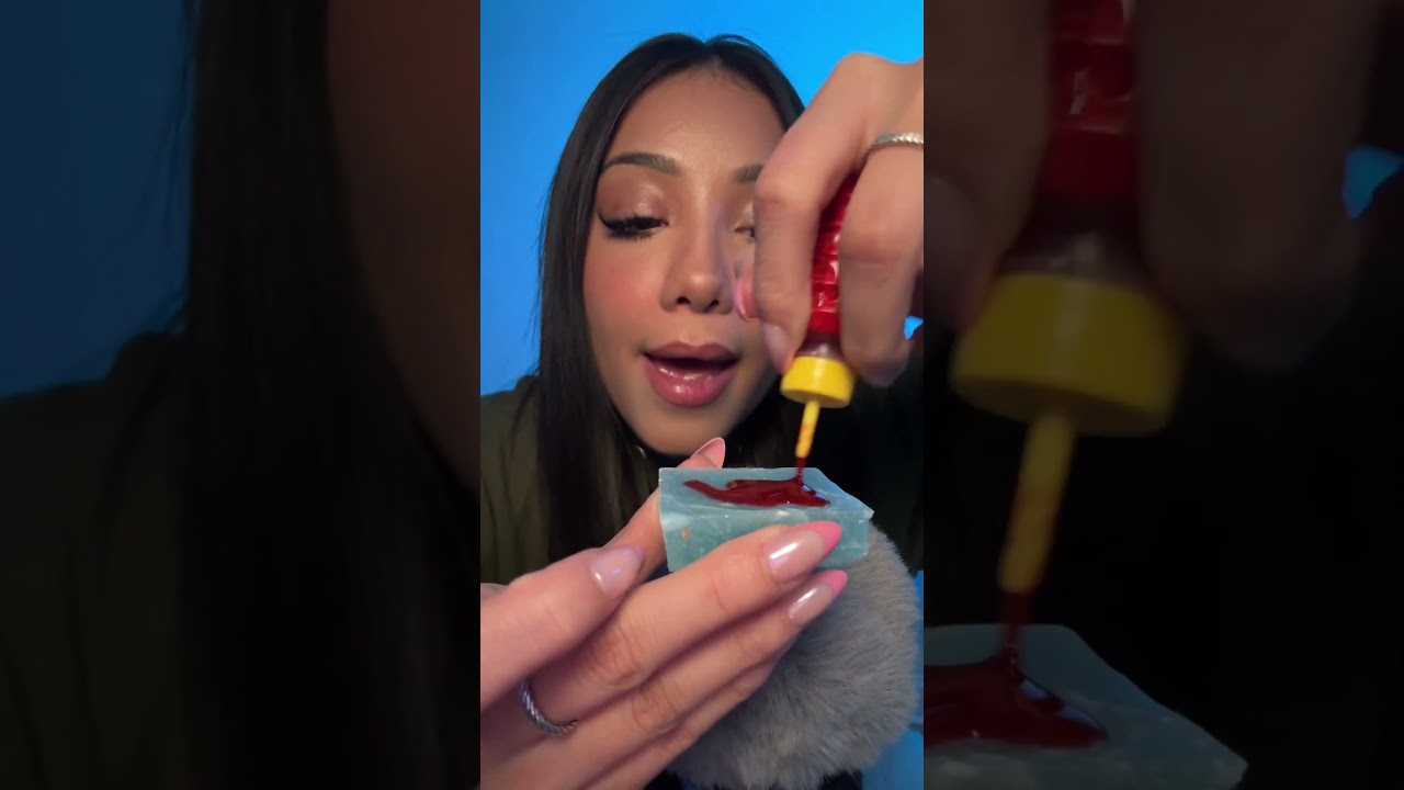 @SassySoundsASMR trying cotton candy + blue raspberry Silky Gem! 😋