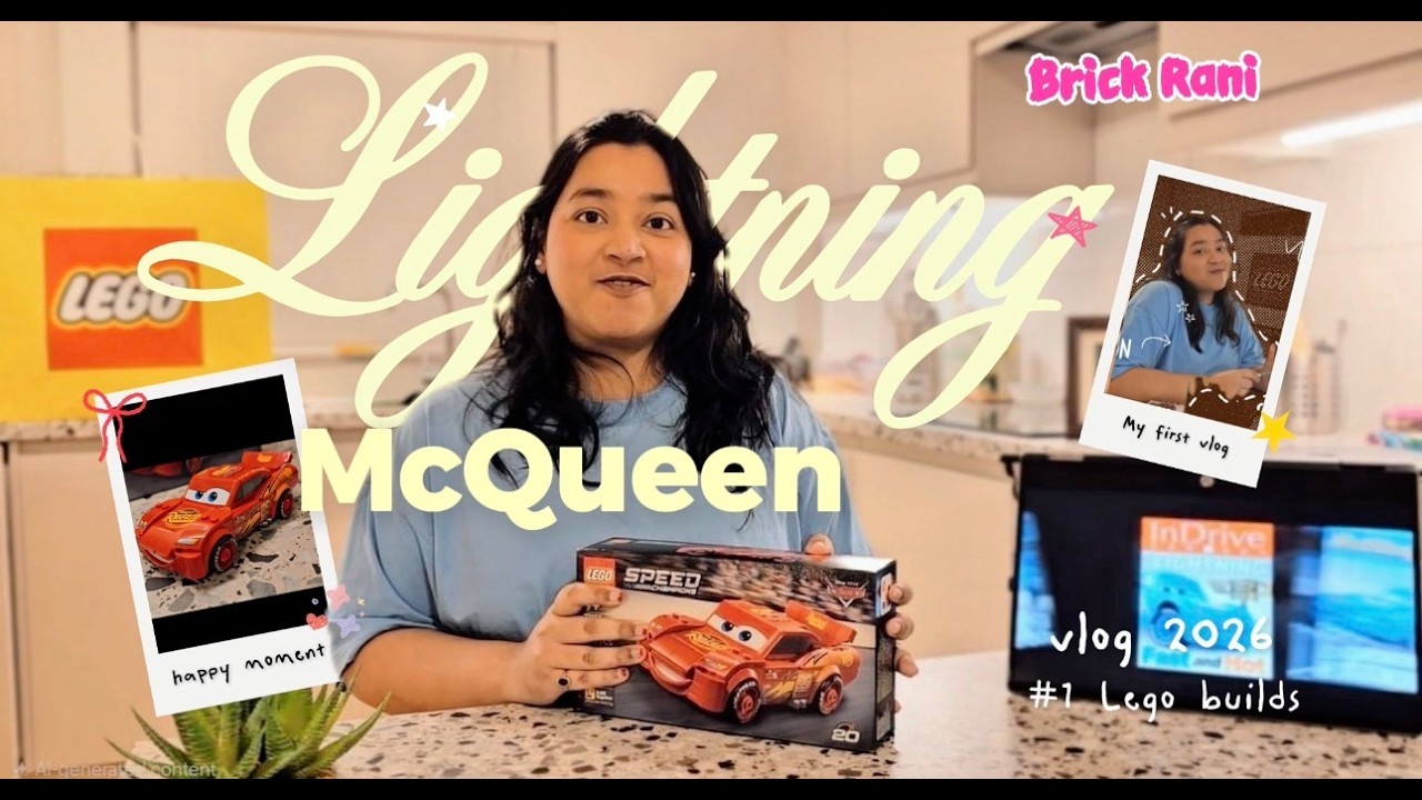 Building LEGO Lightning McQueen | My First LEGO Build as BrickRani 👑🧱