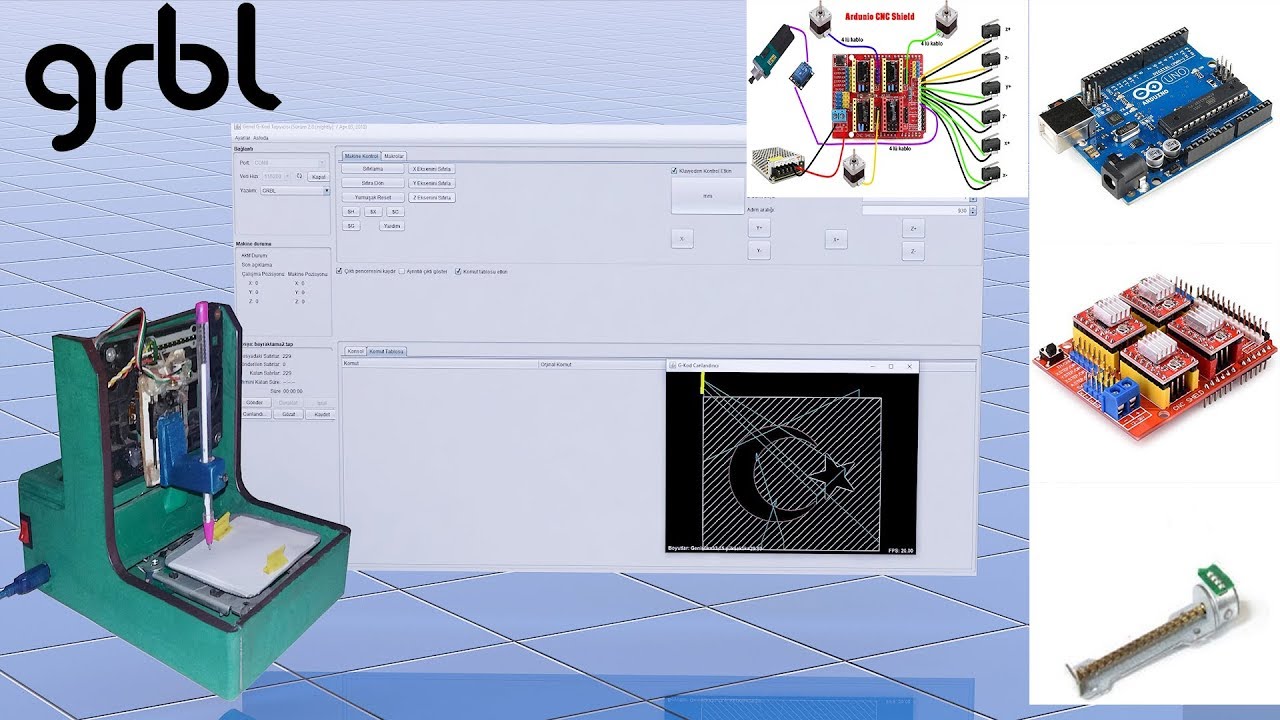 Ardunio  CNC Shield  ve GRBL Ayarları