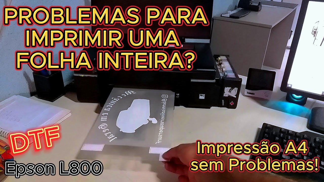 Tutorial: Como Fazer Impressões de DTF Sem Manchar a Folha / Epson L800 e L805 A4 Passo a Passo
