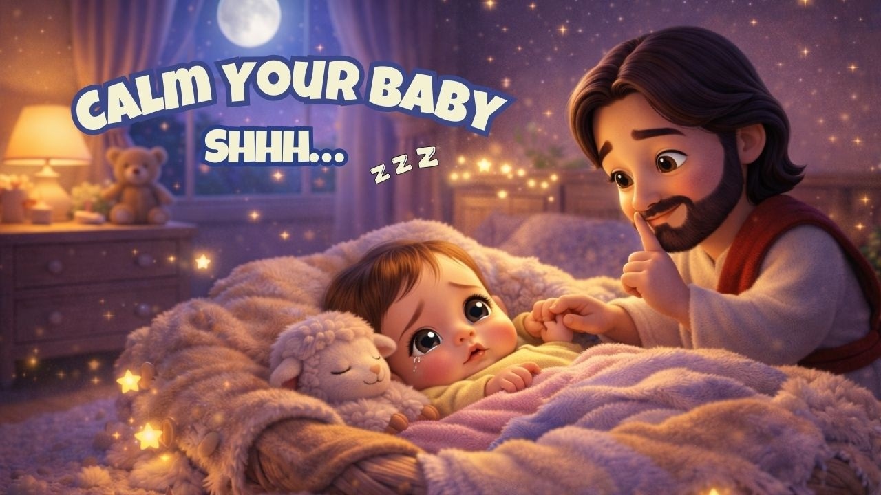 Calming Lullaby with Jesus 🌙 | Gentle Baby Sleep Song