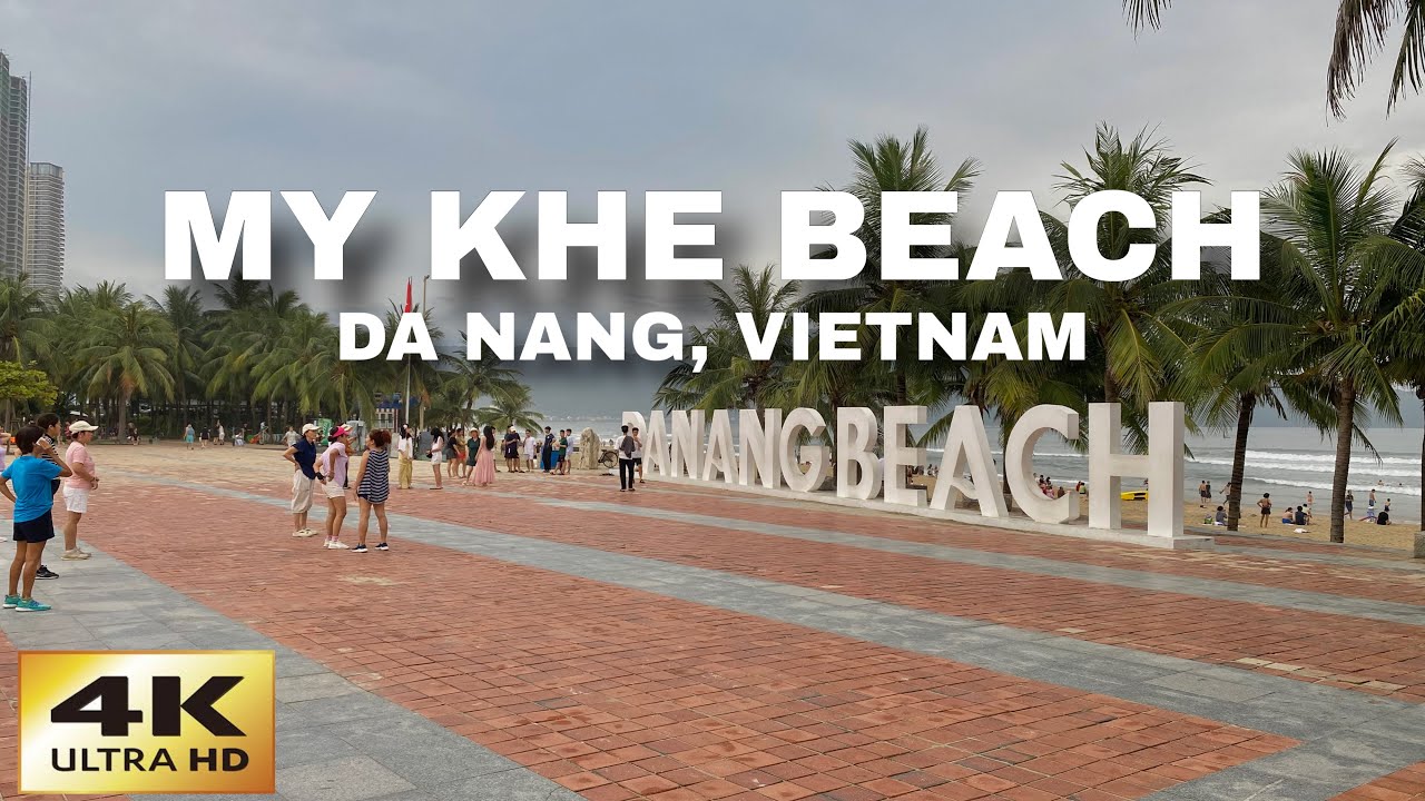 Walking Tour |My Khe Beach, Da Nang 🇻🇳 | Vietnam’s Most Beautiful Beach”
