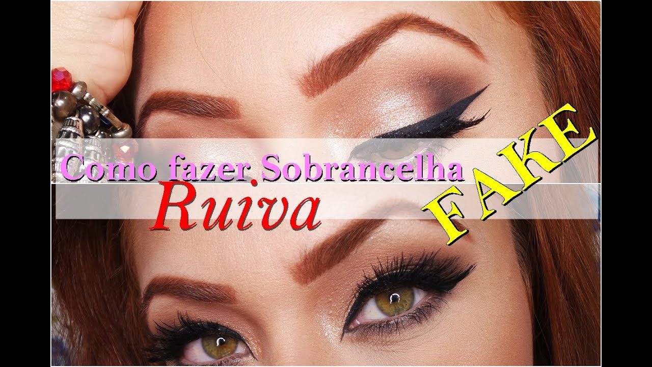Como fazer Sobrancelha Ruiva FAKE - Sobrancelha Ruiva SEM tinta!