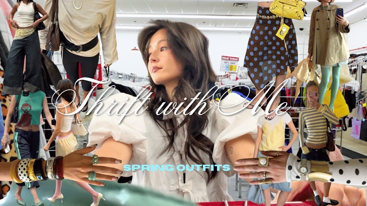THRIFT With Me & style Весенние образы 🌷 (Вдохновлено Pinterest, весенняя мода, примерка)