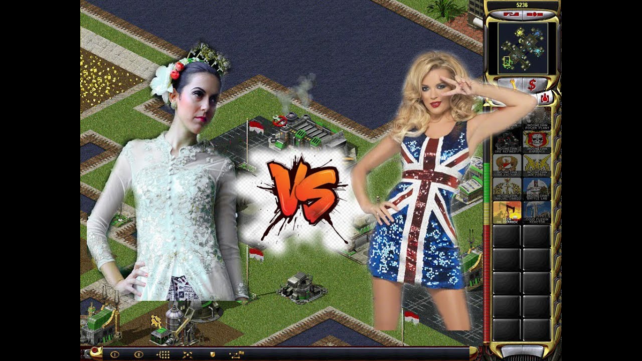 Red Alert 2 --- INDONESIA versus 3 THE GREAT BRITAIN (Indonesia vs 3 Inggris)- Emperor Mie Ayam Game