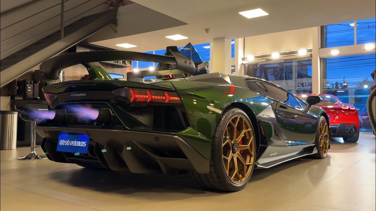 ACELERANDO TODOS OS CARROS DO NOSSO SHOWROOM PREMIUM! LAMBORGHINI AVENTADOR SVJ SOLTOU FOGO!!