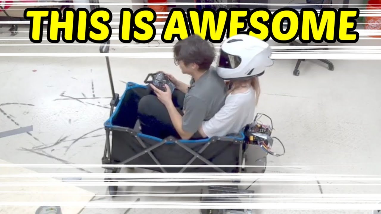 Michael and Lily Having Too Much Fun with the Wagon