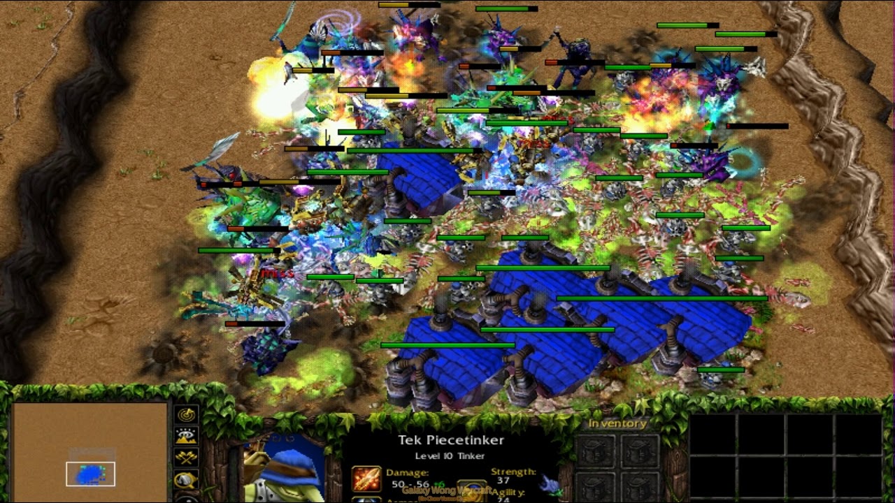 100 Murloc Units (With Type) vs 7 Tinker (With Skills) 1080p