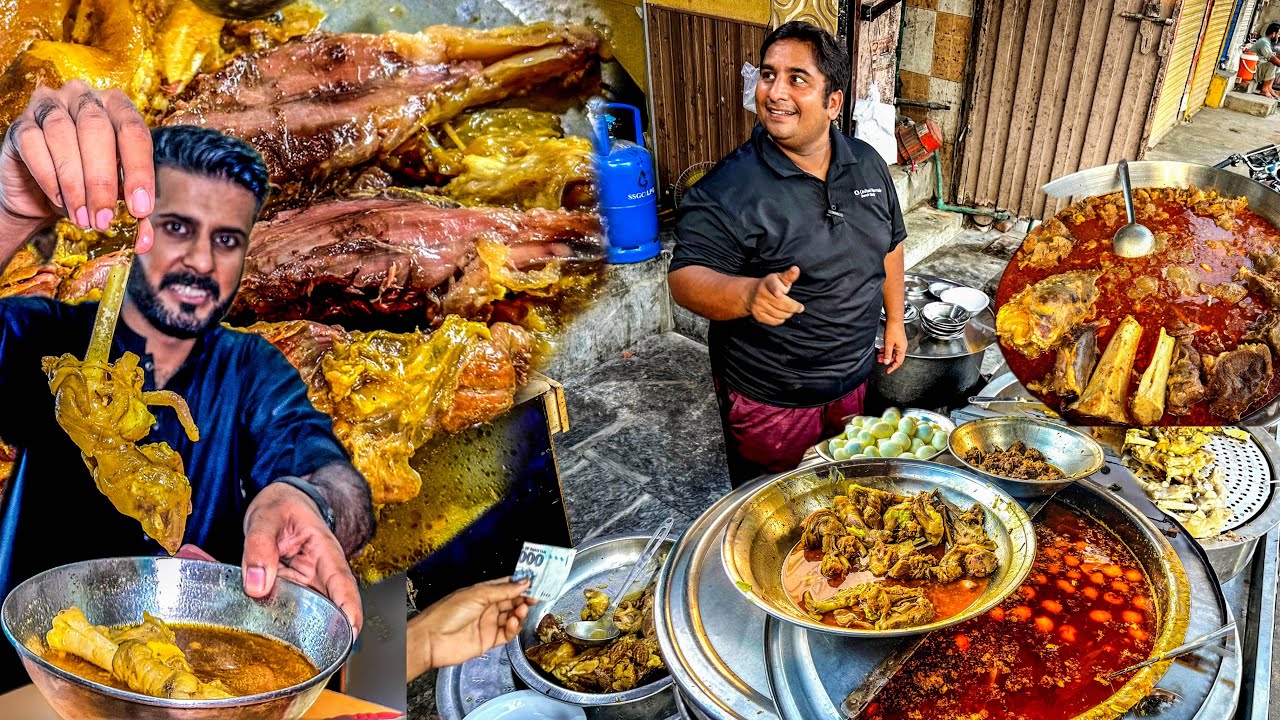 Haji Sadiq Mutton Paya recipe,Paya recipe,Siri Paya Recipe,Anda Chanay Recipe At Street Food Lahore