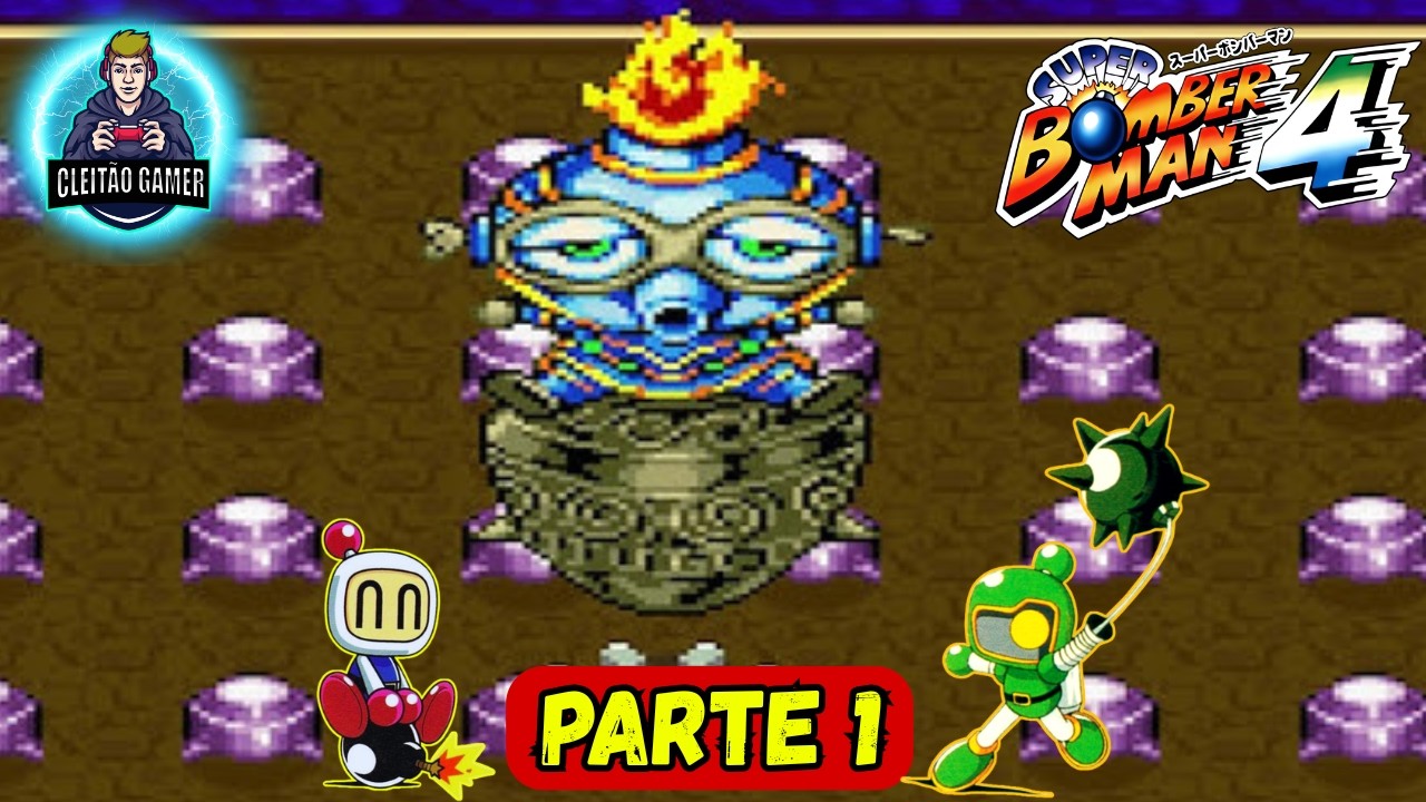 A AVENTURA VAI COMEÇAR SUPER BOMBERMAN 4 PARTE 1 -  CLEITÃO GAMER