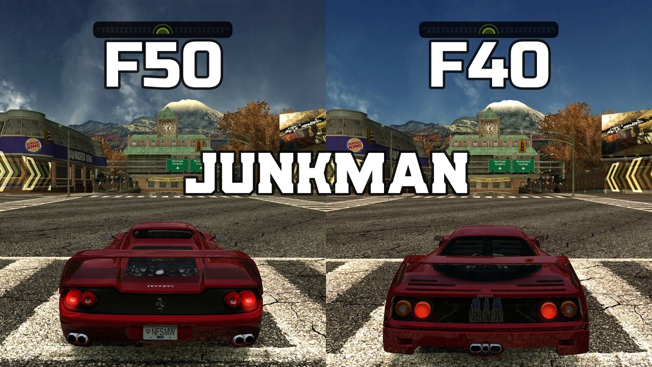 Ferrari F50 vs Ferrari F40 - NFS MW Redux V3 - WHICH IS FASTEST ?