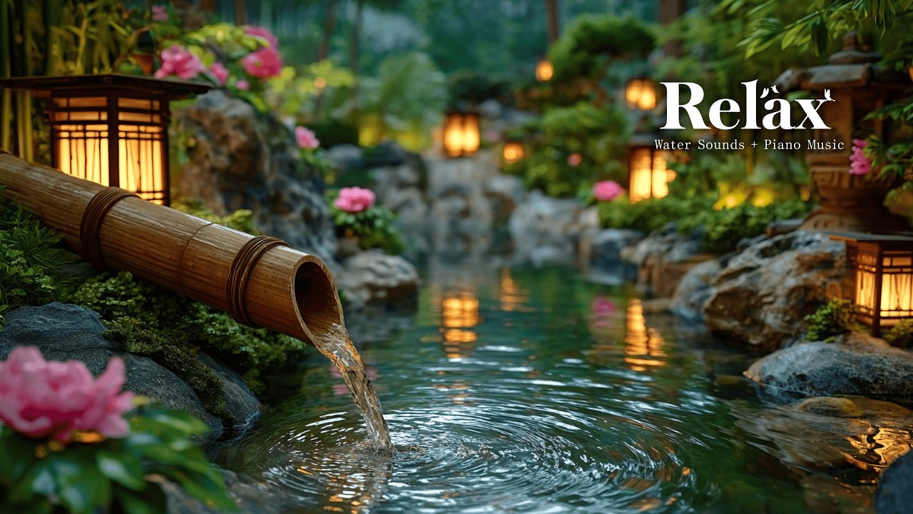 Healing Piano + Water Sounds 🌿 Ease Overthinking, Reduce Stress, Sleep Sounds for Deep Inner Peace