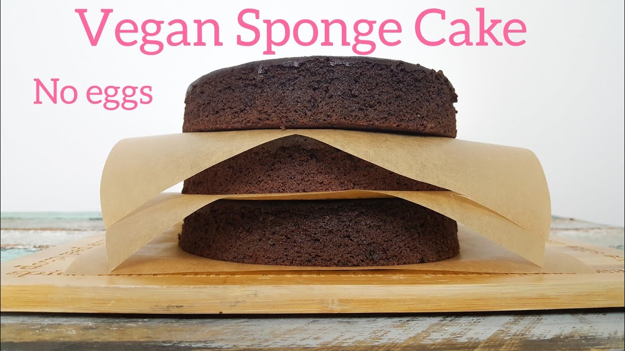 Vegan chocolate sponge cake. No eggs