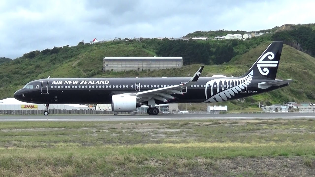 Wellington Airport - Air New Zealand Airbus A321-271NX ZK-NNA Take off RWY34