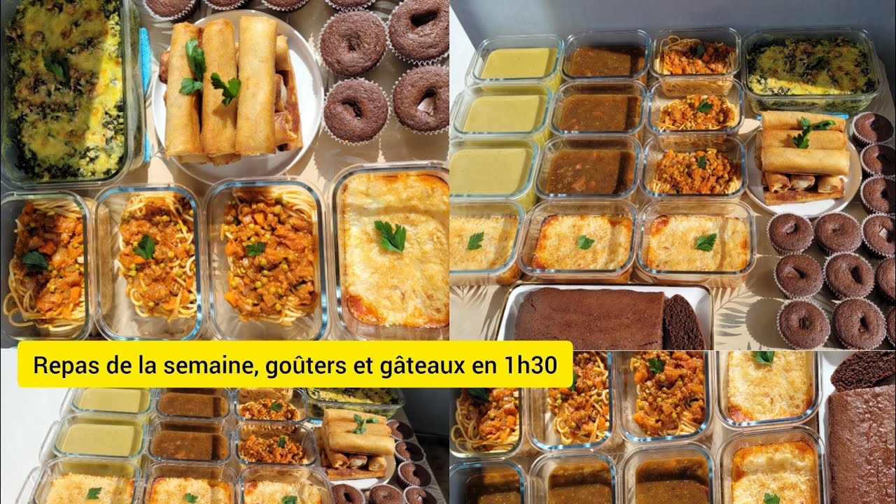 MEAL PREP: 1 semaine de repas healthy et goûter en 1h30 #Batch-cooking-petitbudget by Lyly 