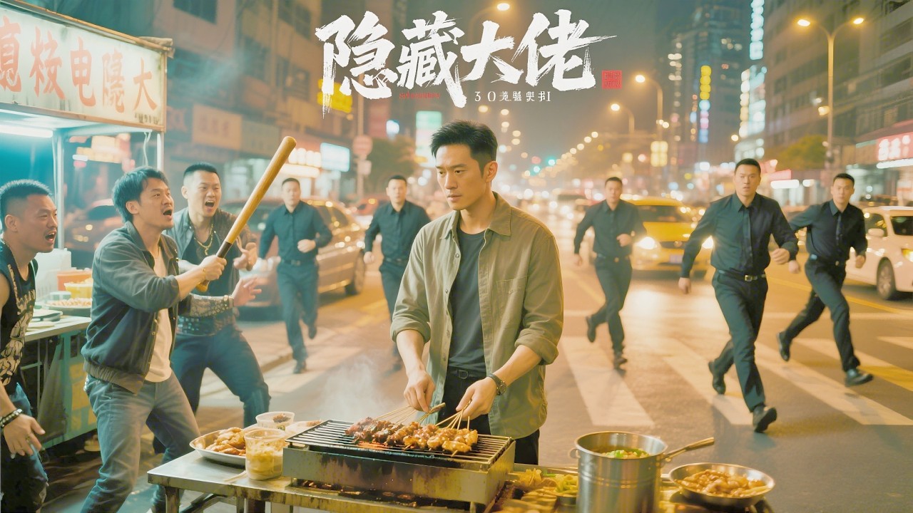 低调大佬摆摊遇混混闹事，保镖蜂拥而来，混混吓瘫跪地 #熱門短劇  #完結 #完整版 #大結局
