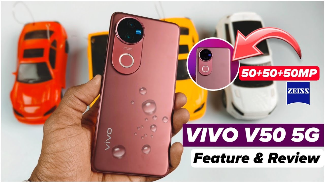 VIVO V50 5G in Hands Review !! 50Mp All ZIESS camera ✨ Quad Display , 6000mAh 🔋