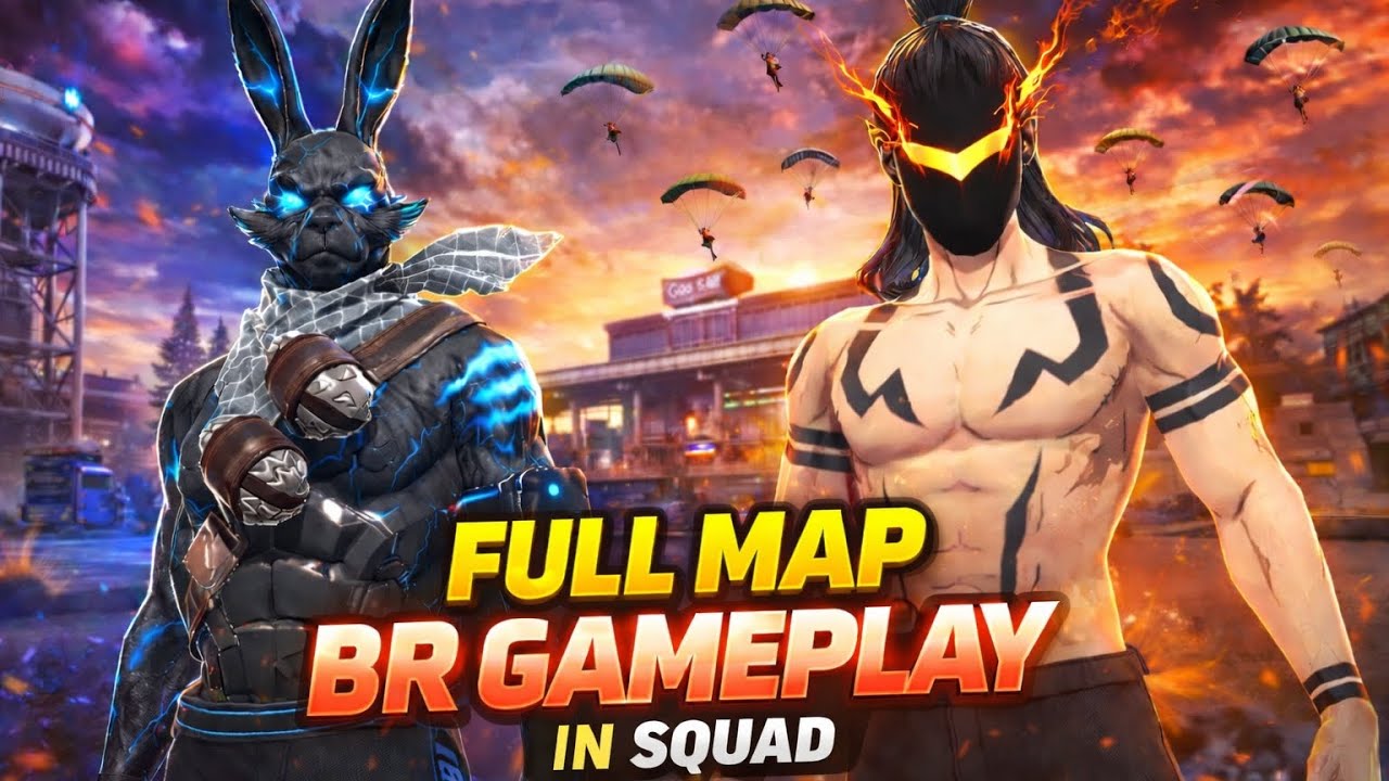 🔥 Free Fire Full Map BR Squad Gameplay 🔥 Intense Fights & Clutch Moments. Keep supporting ♥️ #sound 