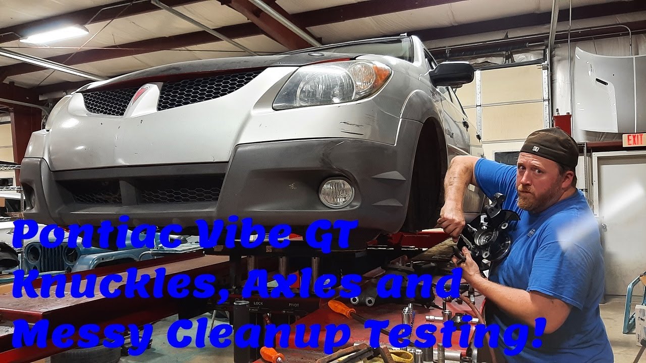 Pontiac Vibe GT пора на обслуживание! Подшипники колёс, поворотные кулаки, полуоси! Тестирование ...