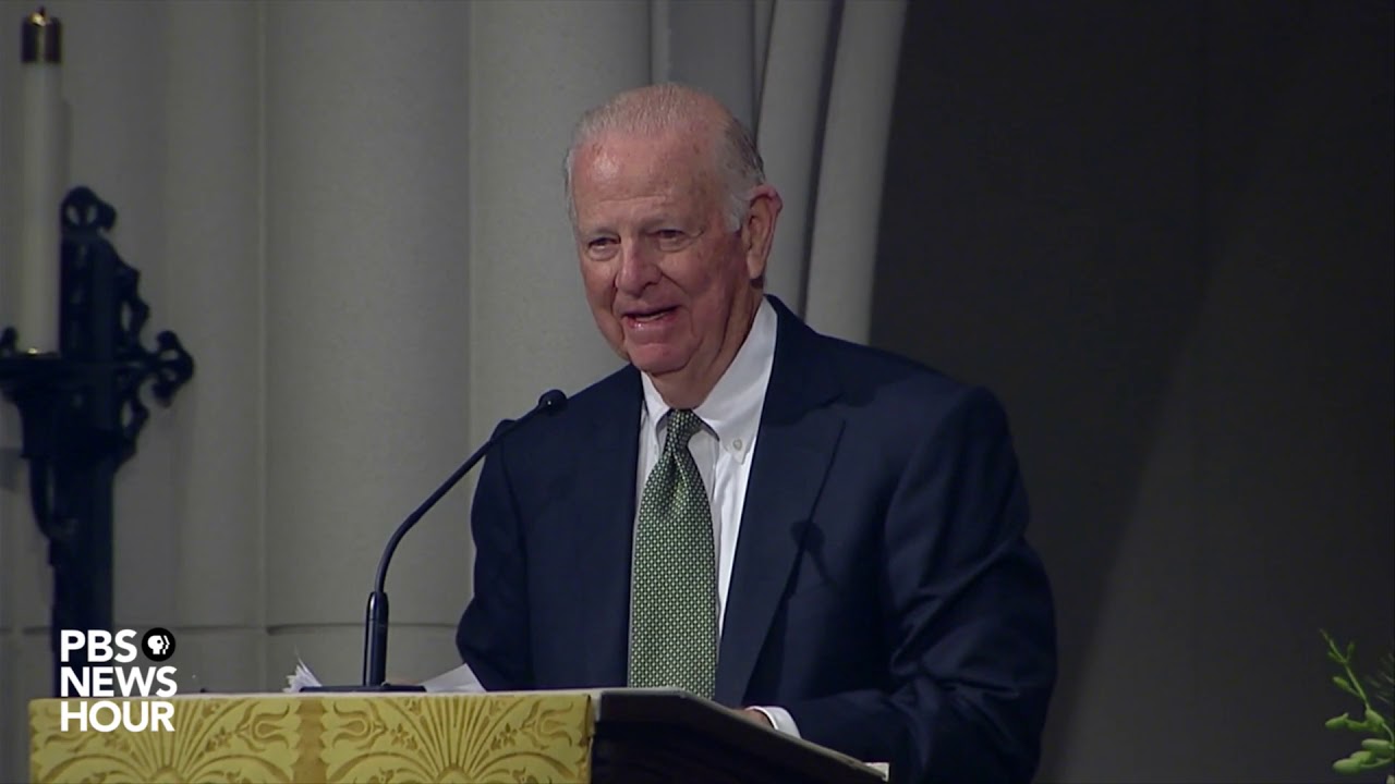 WATCH: In eulogy, James Baker brags about a humble George H.W. Bush