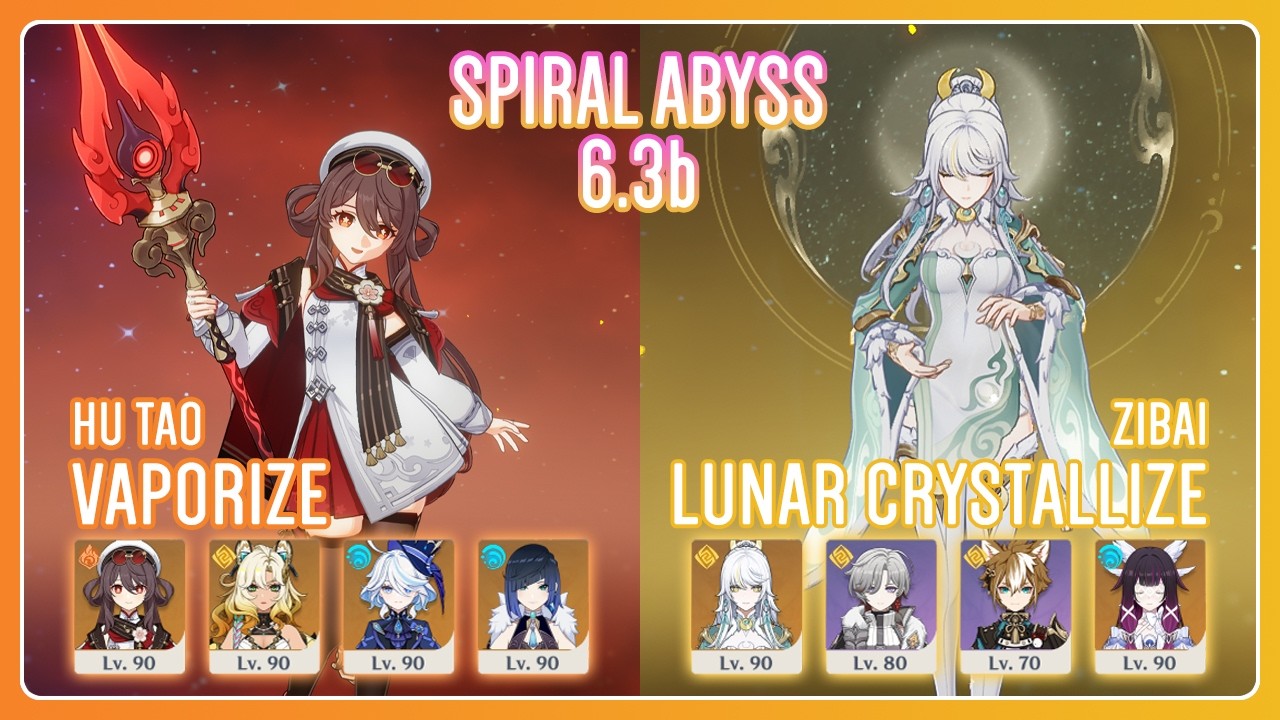 C1 Hu Tao Double Hydro & C0 Zibai Lunar Crystallize | Spiral Abyss 6.3b | Genshin Impact