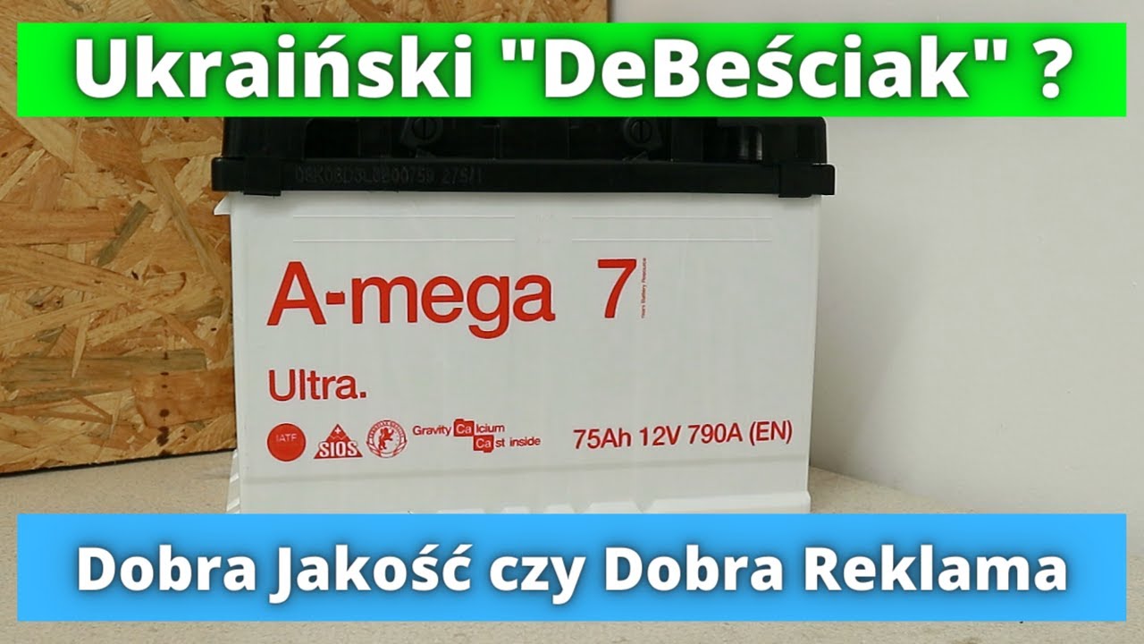 🔋 Akumulator AMEGA 7 Ultra 75Ah ⛔️ Ukraińska Fabryka MEGATEX  S4E19